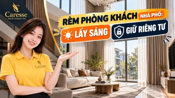 Rèm phòng khách nhà phố: Lấy sáng, giữ riêng tư