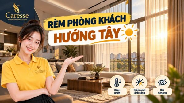 Rèm phòng khách hướng Tây