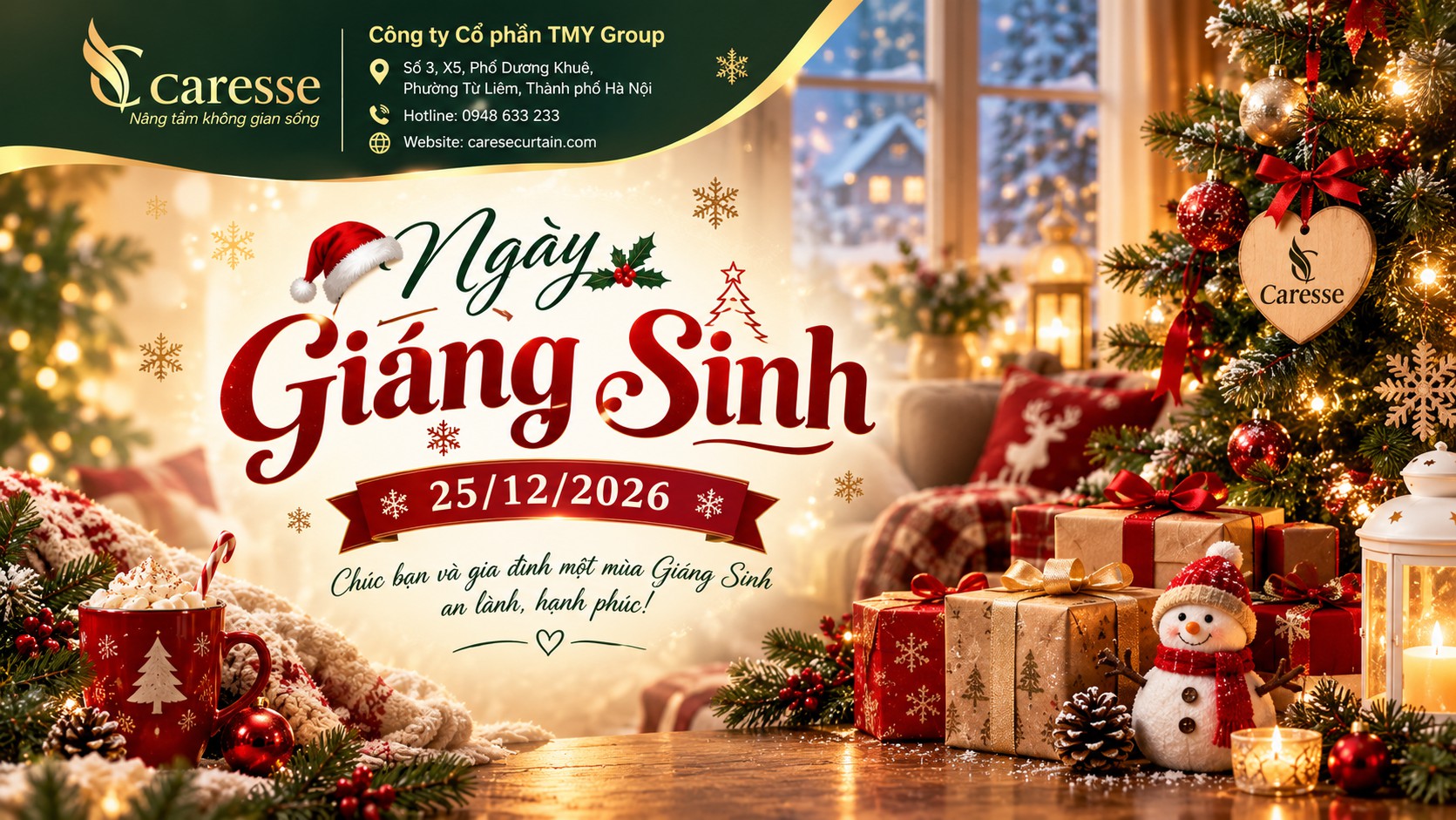 Ngày Giáng sinh 25/12/2026 - Caresse